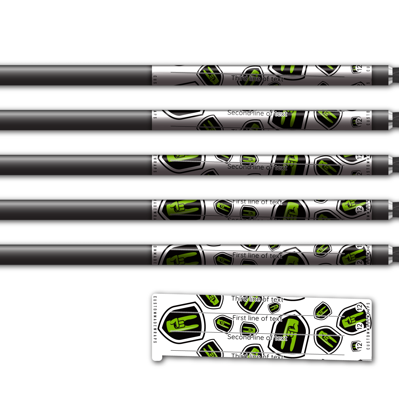 Alternative view of Spin Elite - Nock On Scatter Green Logo