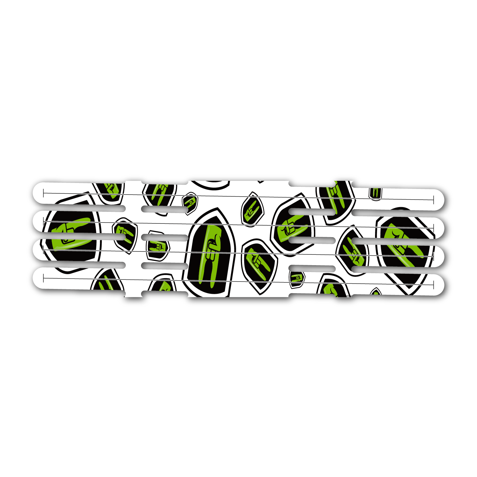 4 fletch Vortex - Nock On Scatter Green Logo