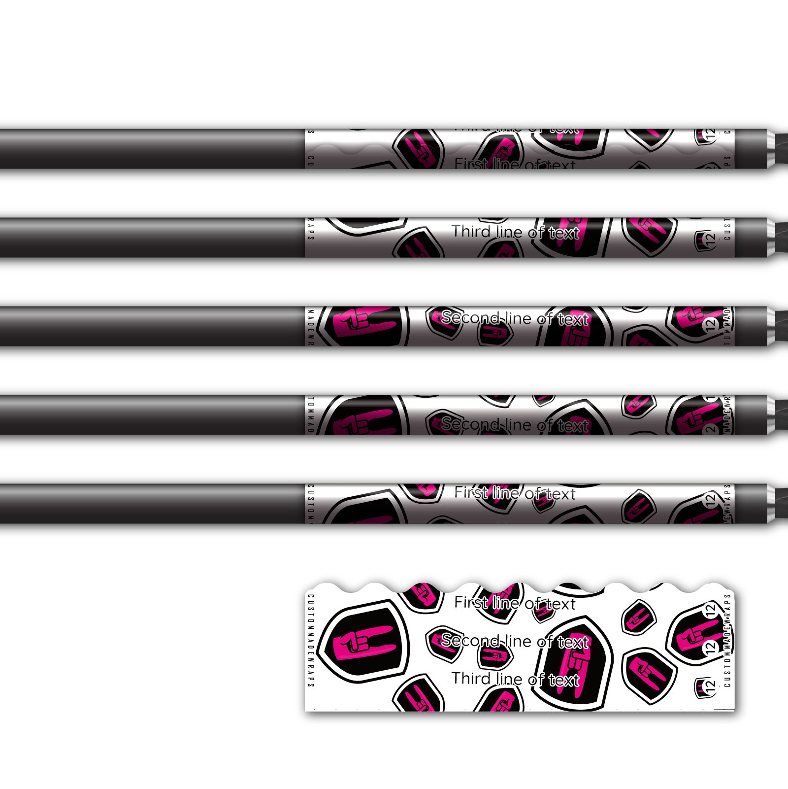Alternative view of Shorty - Nock On Scatter Pink Logo