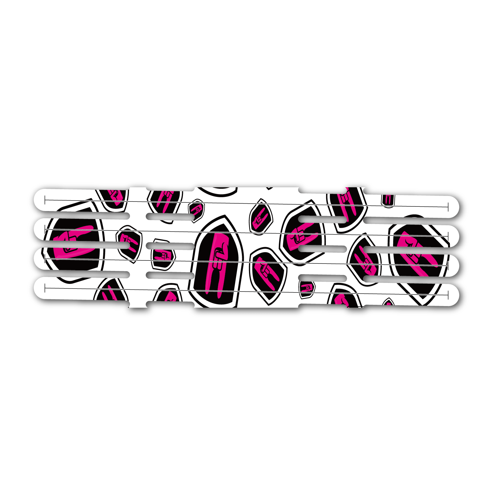 4 fletch Vortex - Nock On Scatter Pink Logo