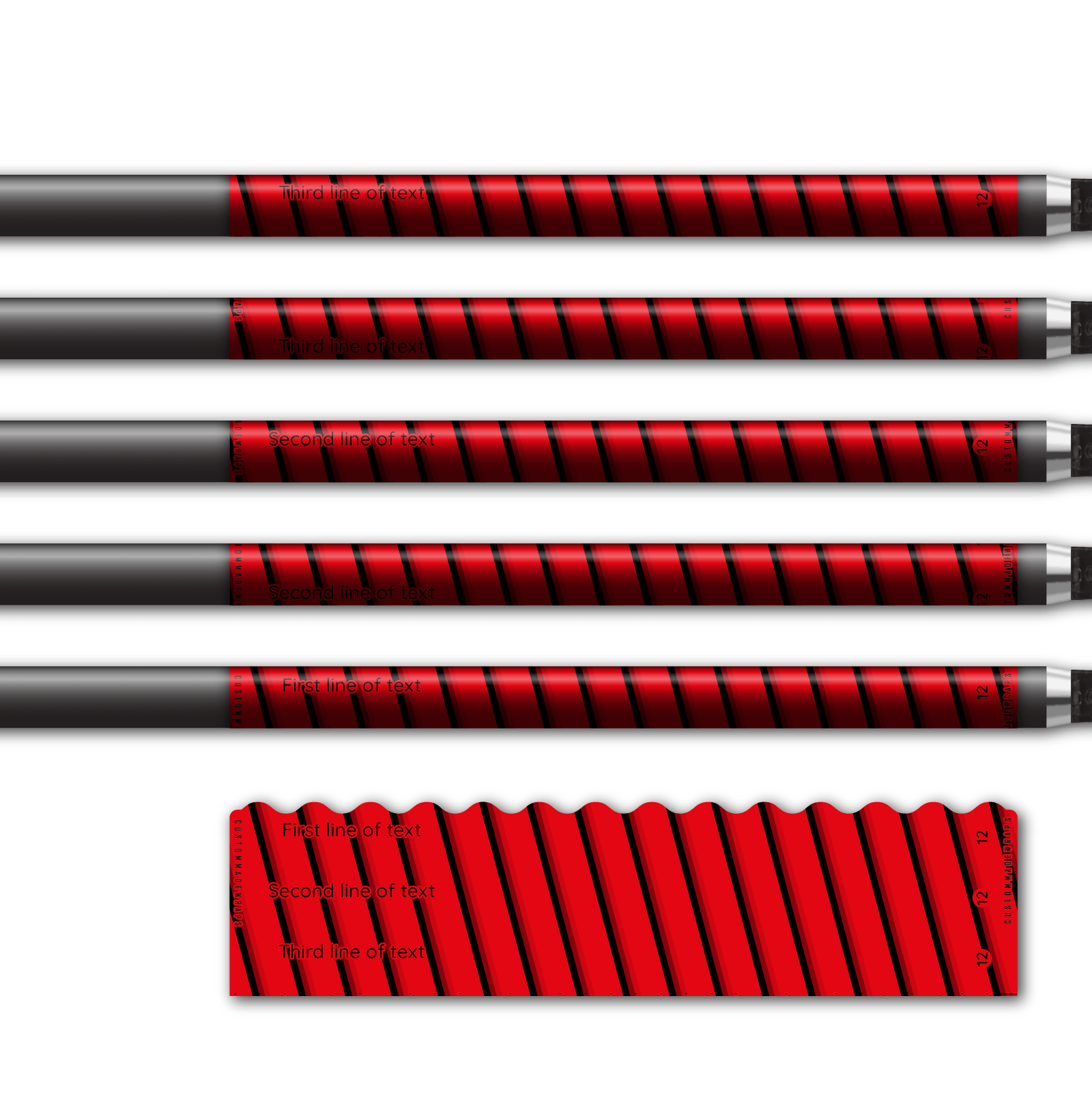 Alternative view of Wave Edge - Screw You Fluor Red