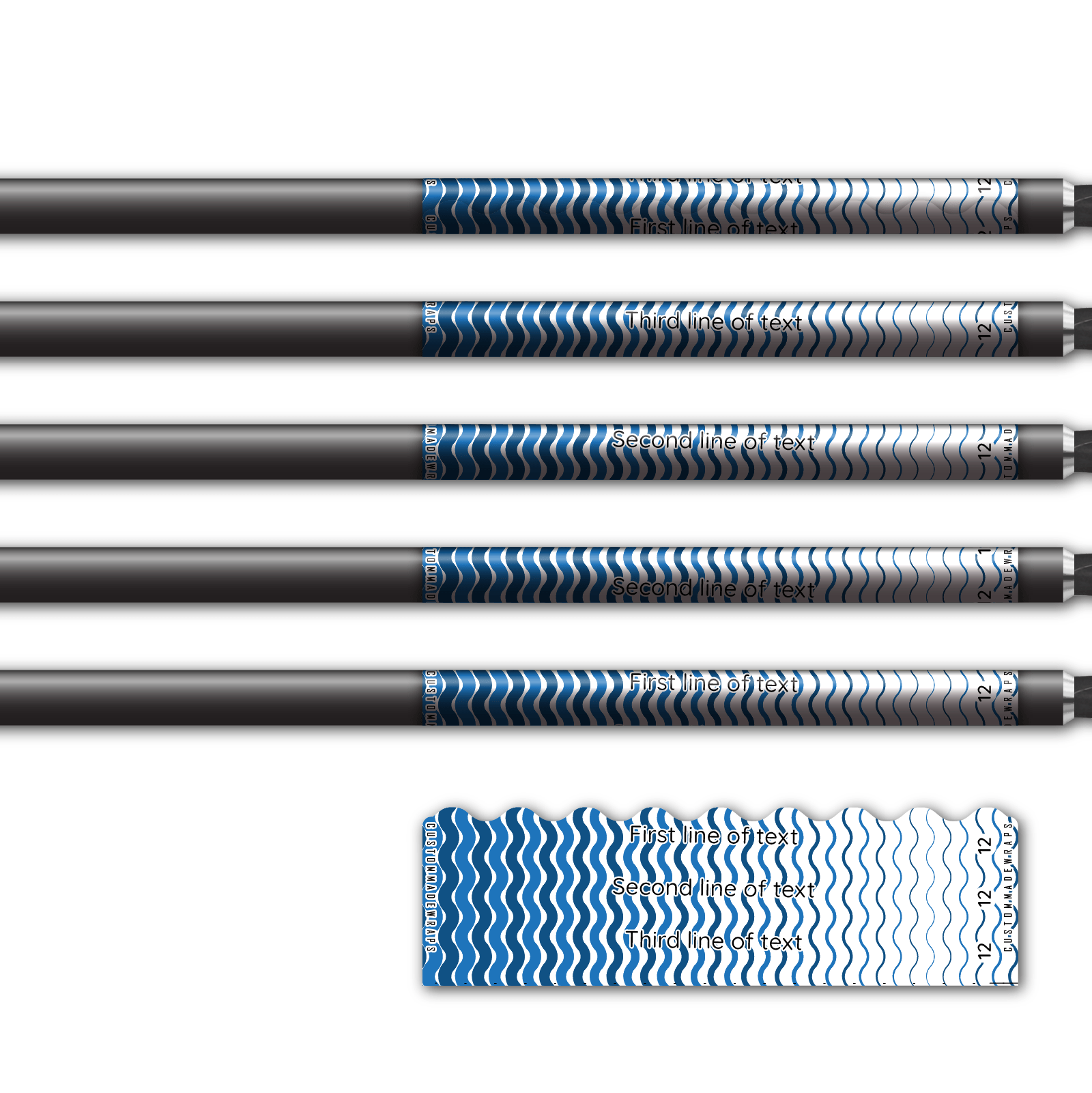 Alternative view of Shorty - Wave Stripes Blue