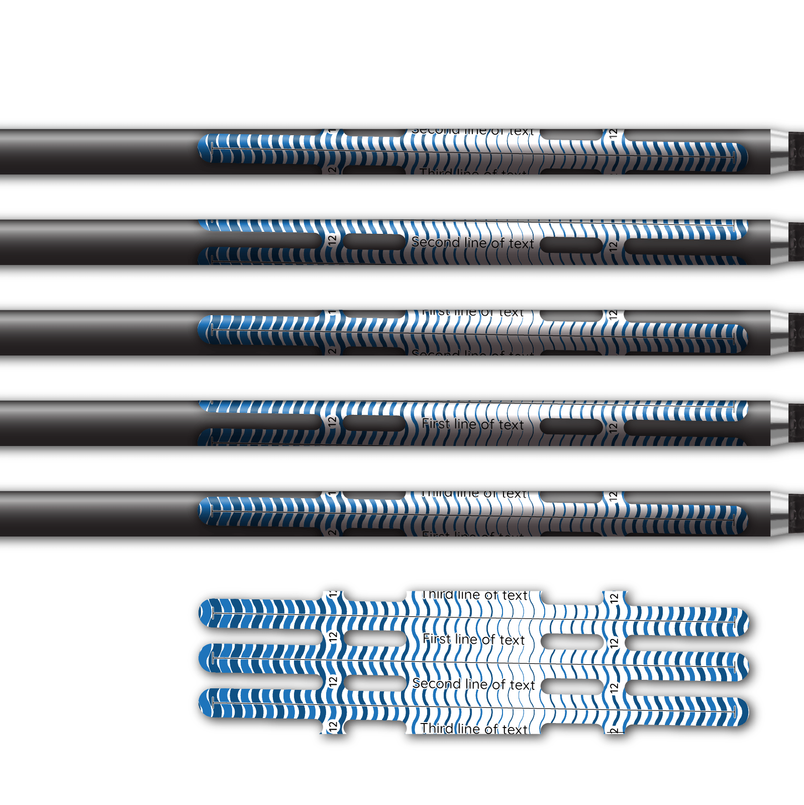Alternative view of Vortex - Wave Stripes Blue