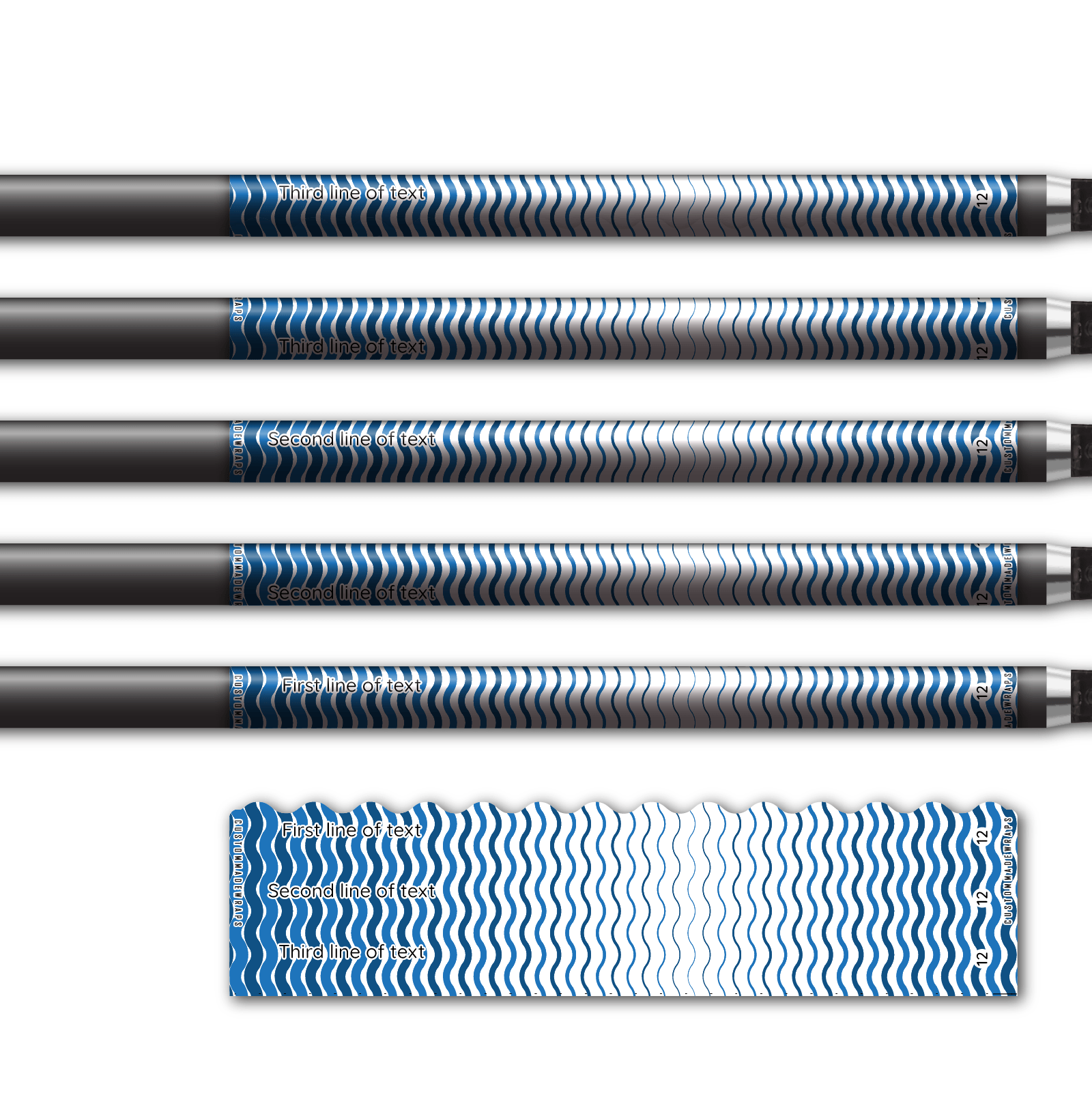 Alternative view of Wave Edge - Wave Stripes Blue