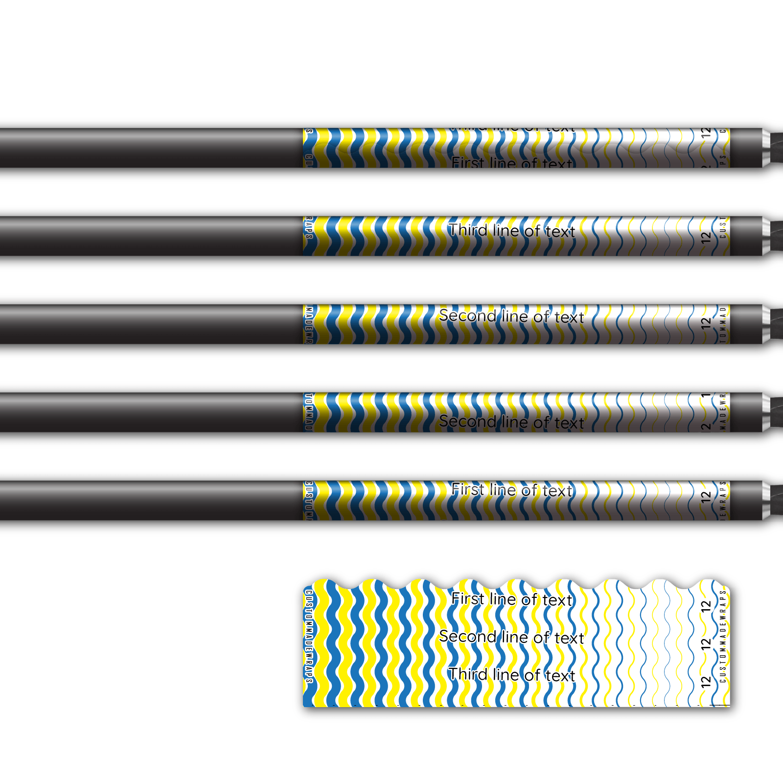Alternative view of Shorty - Wave Stripes Blue Yellow