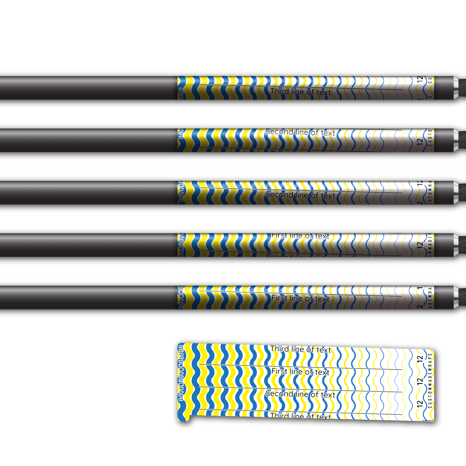 Alternative view of Spin Elite - Wave Stripes Blue Yellow