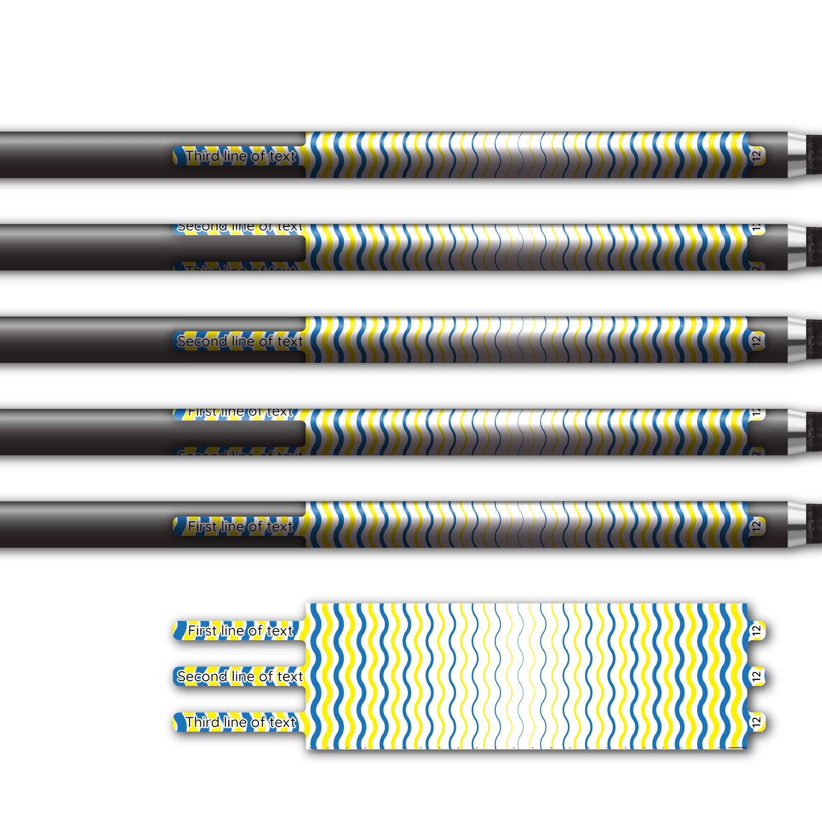 Alternative view of Ultralight - Wave Stripes Blue Yellow