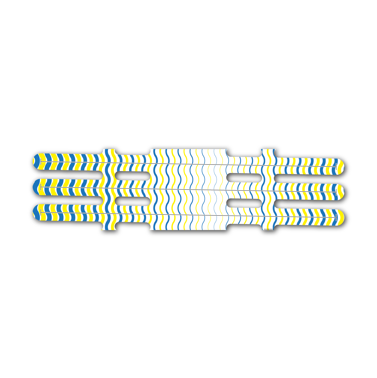 Vortex - Wave Stripes Blue Yellow