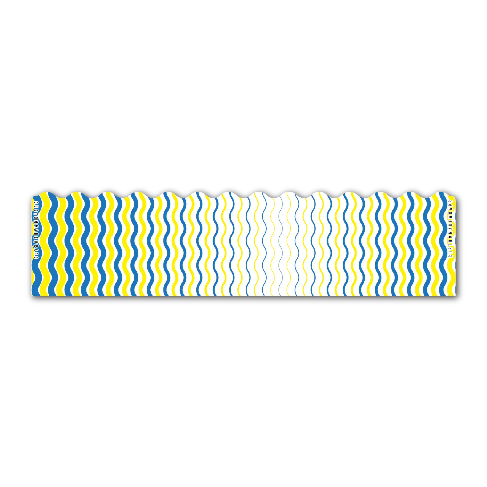 Wave Edge - Wave Stripes Blue Yellow