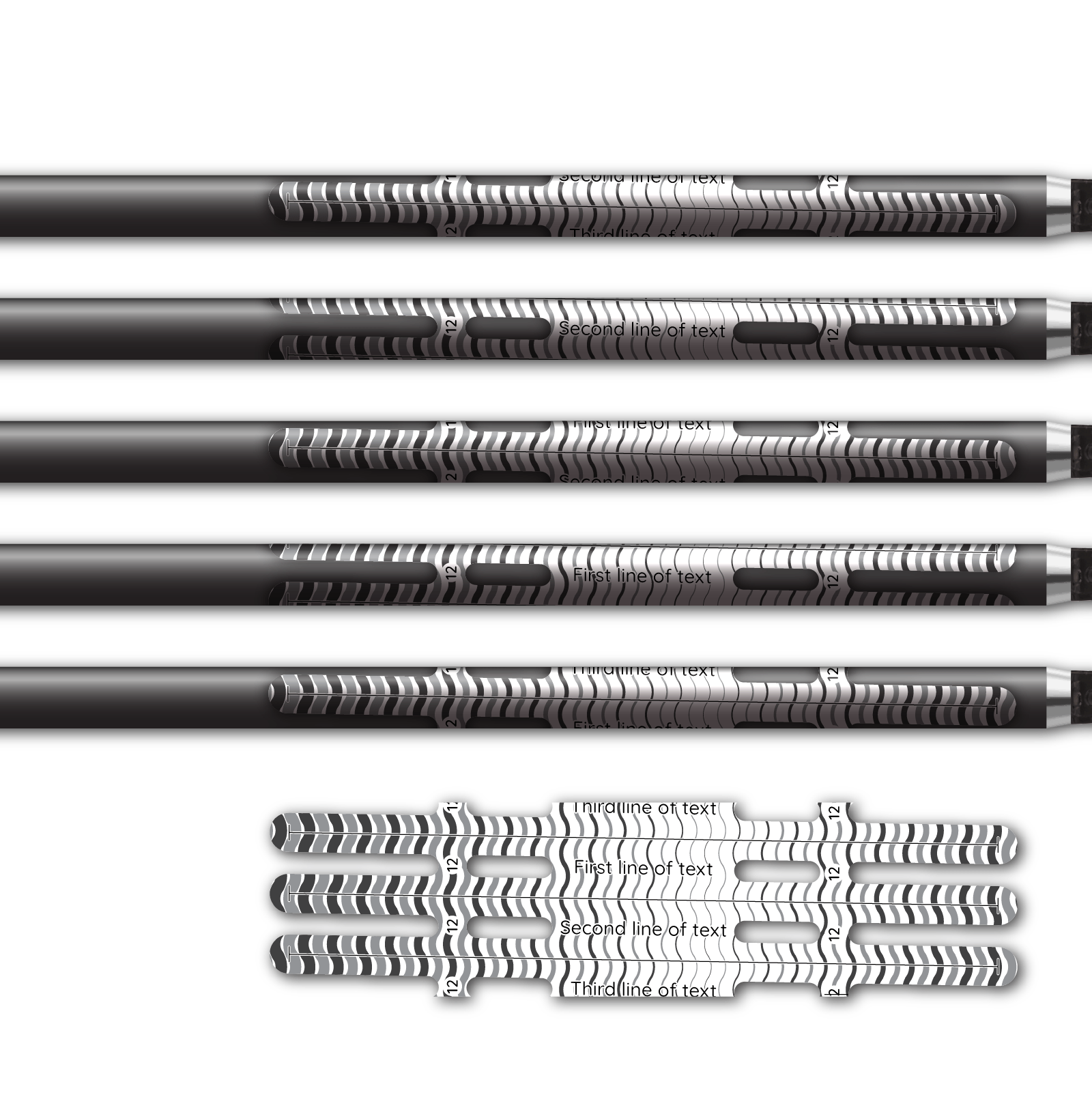 Alternative view of Vortex - Wave Stripes Gray