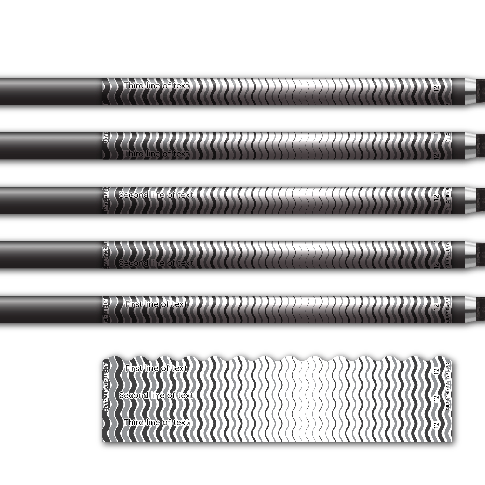 Alternative view of Wave Edge - Wave Stripes Gray