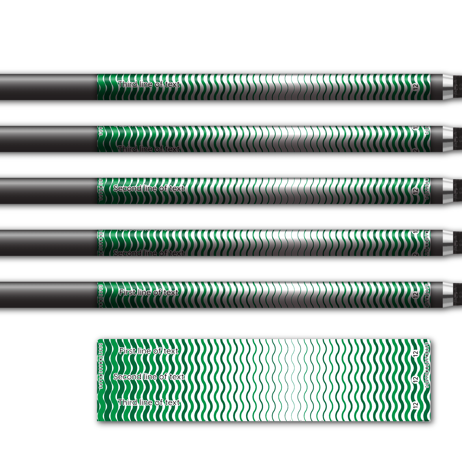 Alternative view of Regular - Wave Stripes Green
