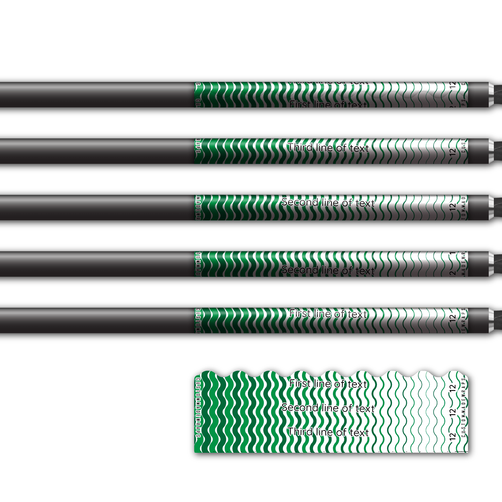 Alternative view of Shorty - Wave Stripes Green