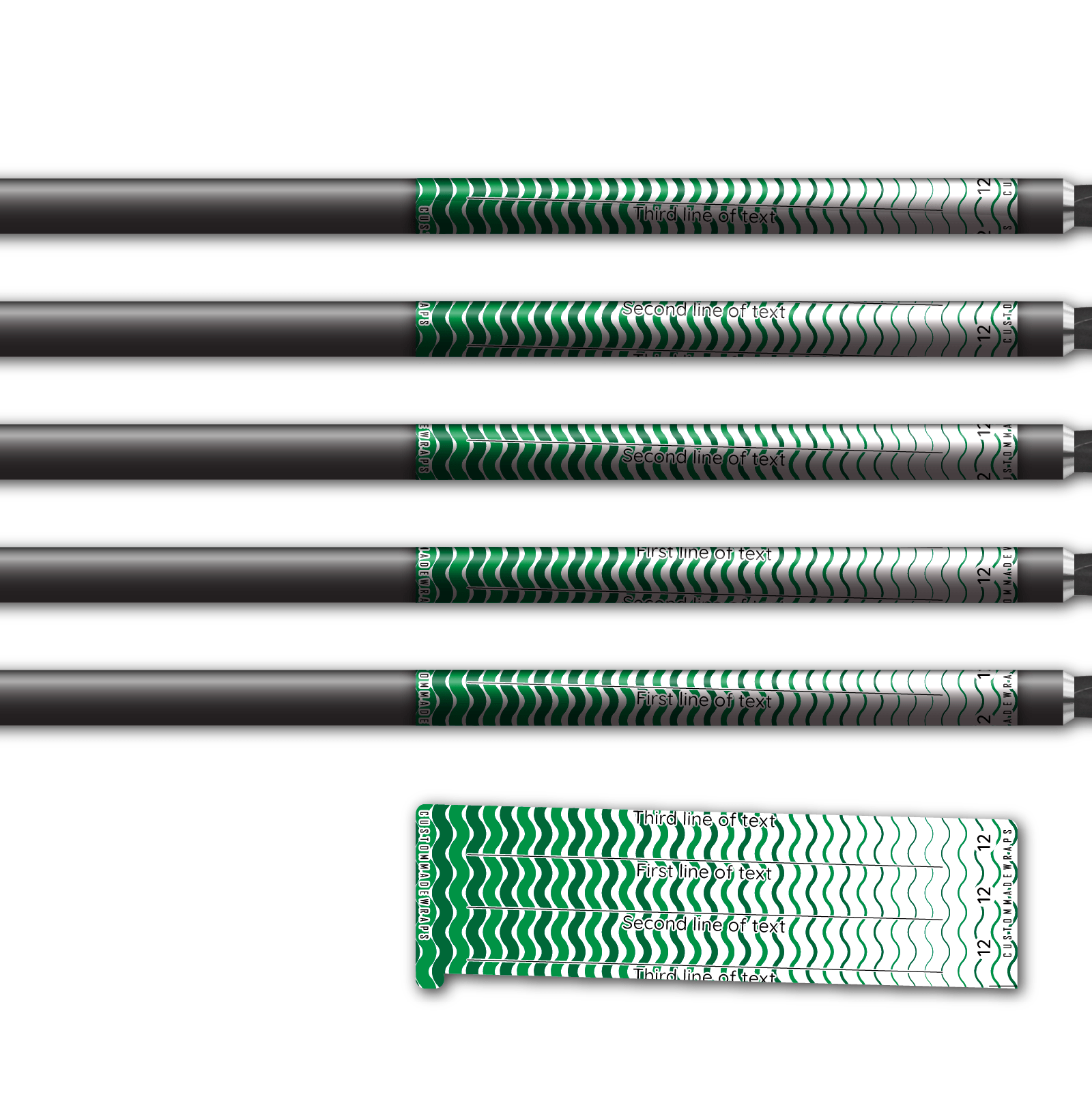Alternative view of Spin Elite - Wave Stripes Green