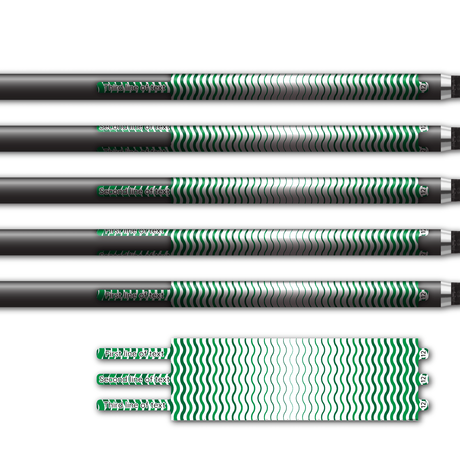 Alternative view of Ultralight - Wave Stripes Green
