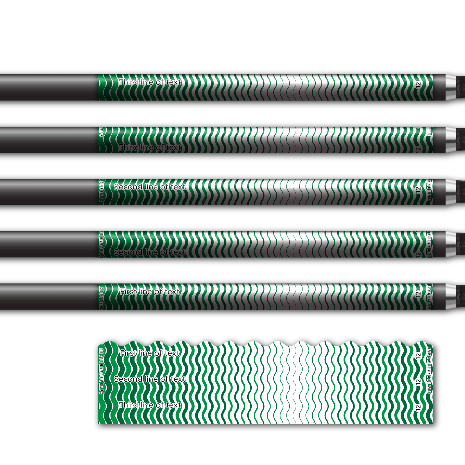 Alternative view of Wave Edge - Wave Stripes Green