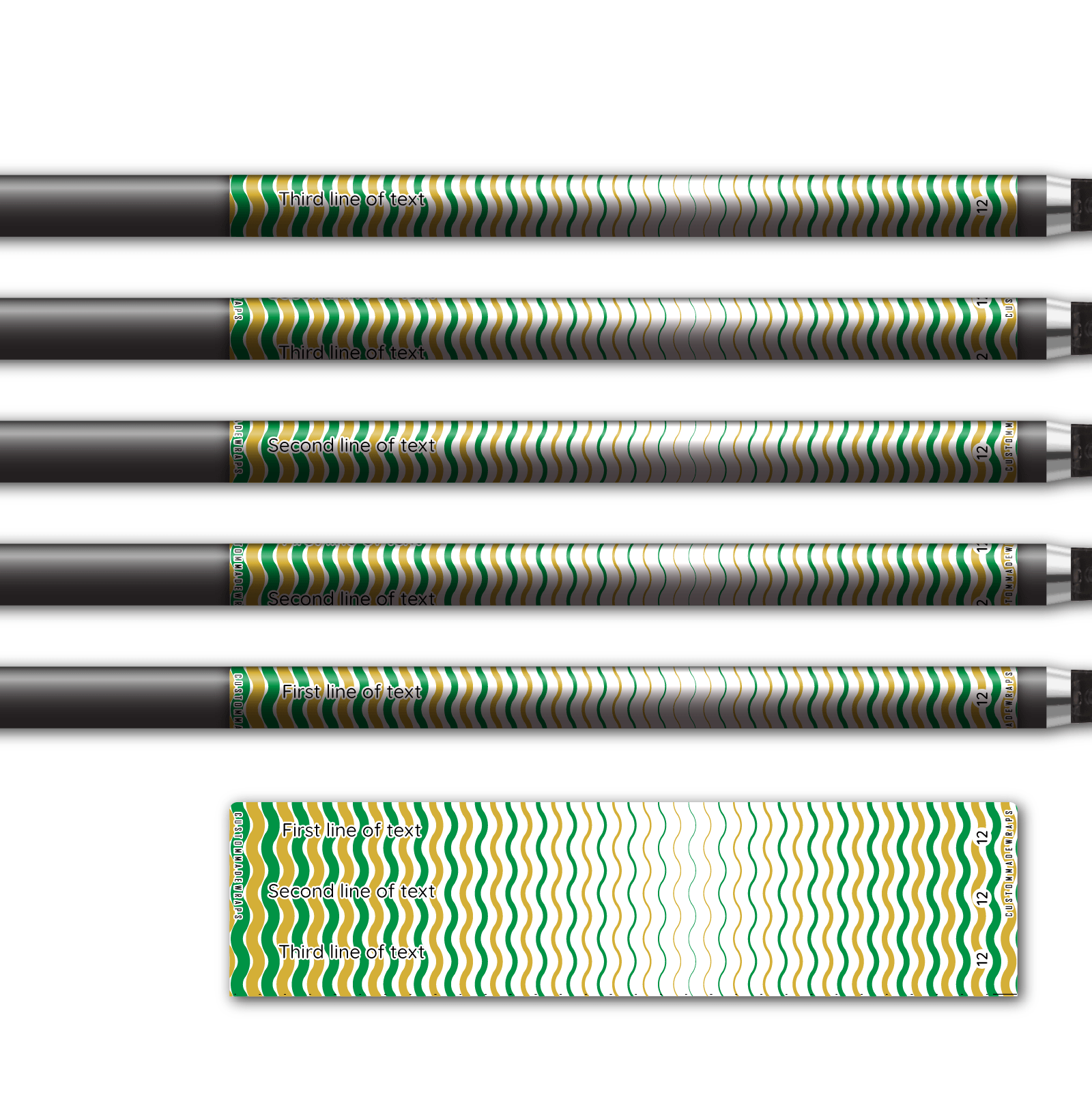 Alternative view of Regular - Wave Stripes Green Gold