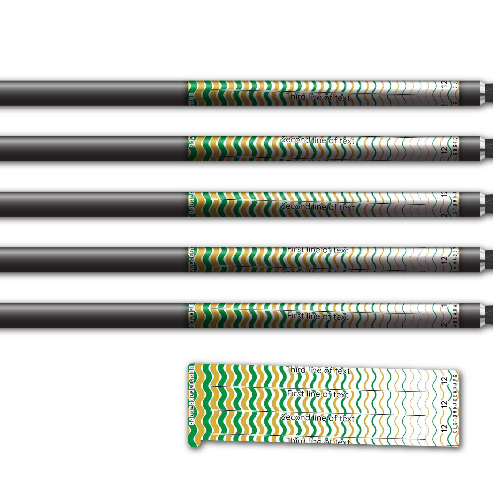 Alternative view of Spin Elite - Wave Stripes Green Gold