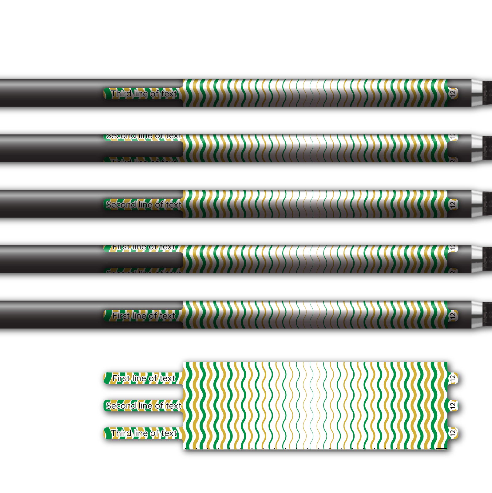 Alternative view of Ultralight - Wave Stripes Green Gold