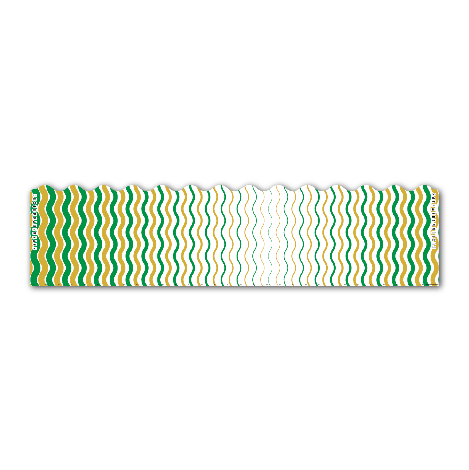 Wave Edge - Wave Stripes Green Gold