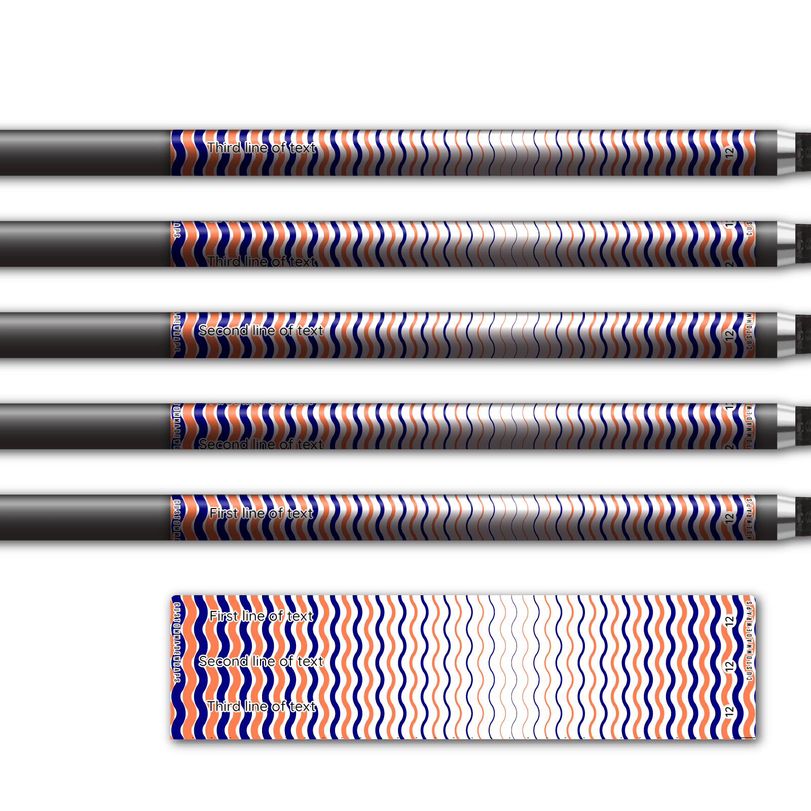 Alternative view of Regular - Wave Stripes Navy Coral