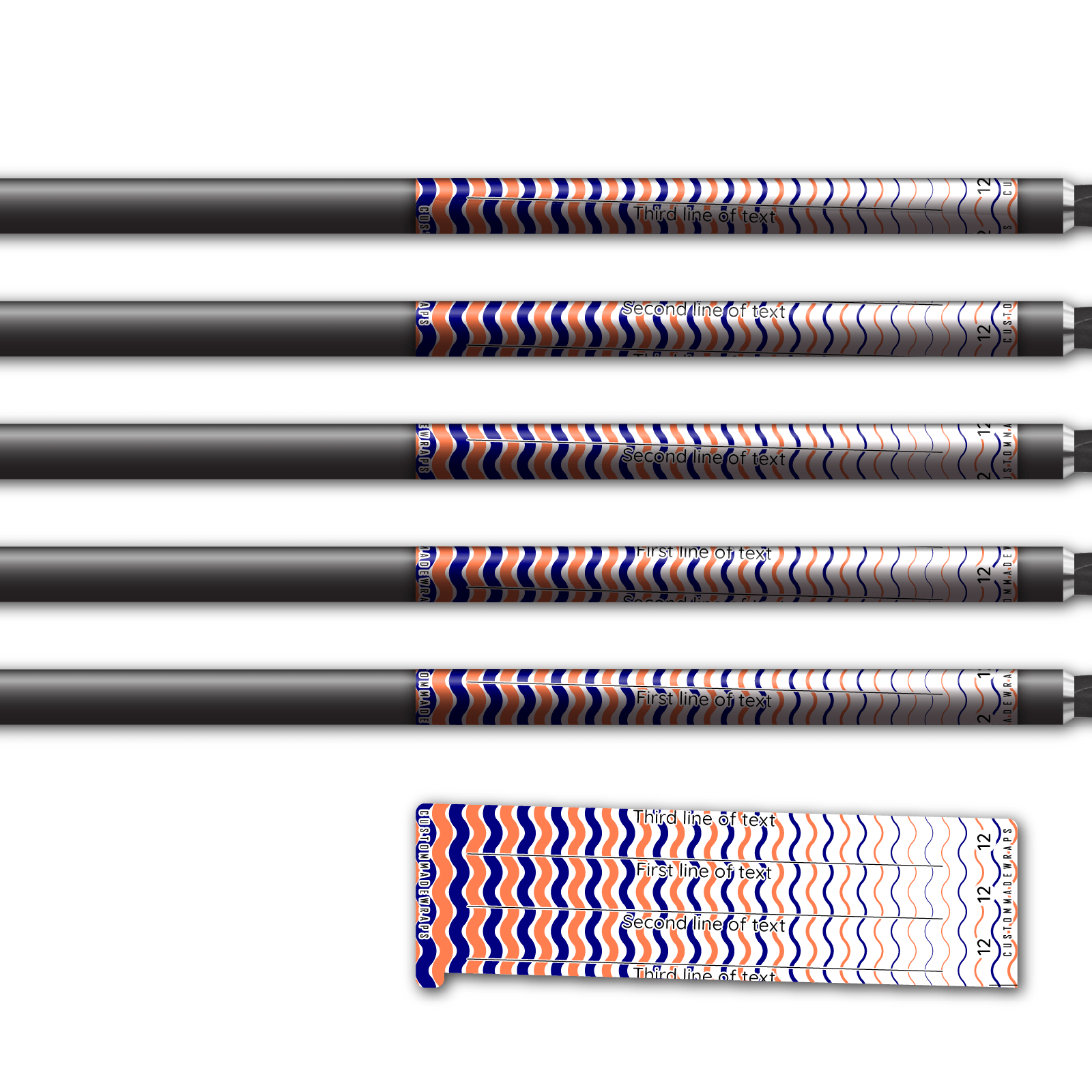 Alternative view of Spin Elite - Wave Stripes Navy Coral