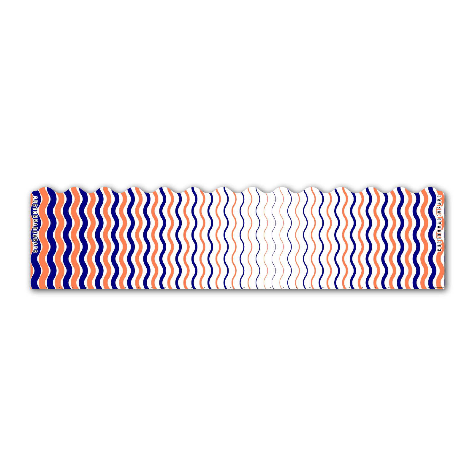 Wave Edge - Wave Stripes Navy Coral