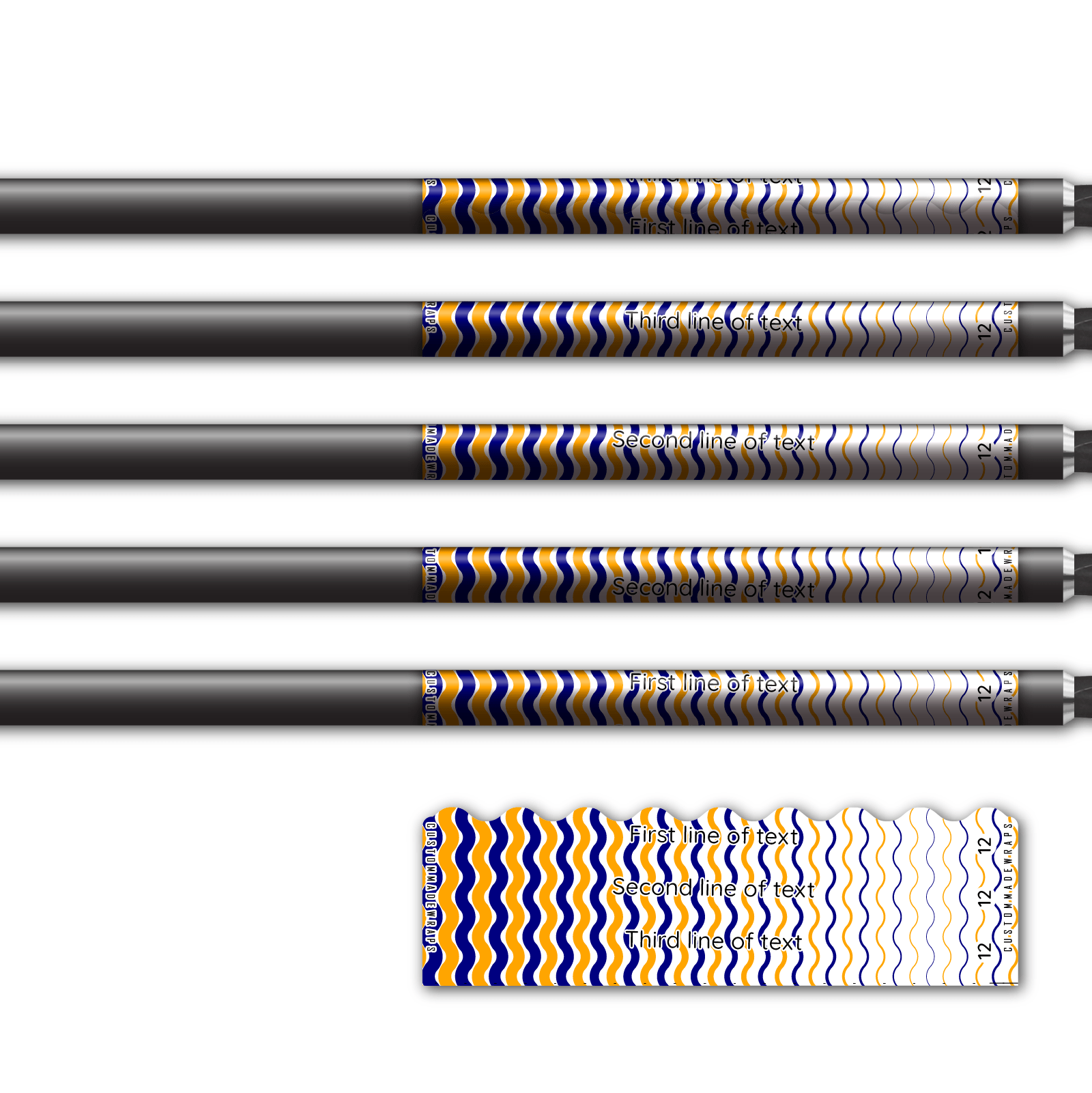 Alternative view of Shorty - Wave Stripes Navy Orange