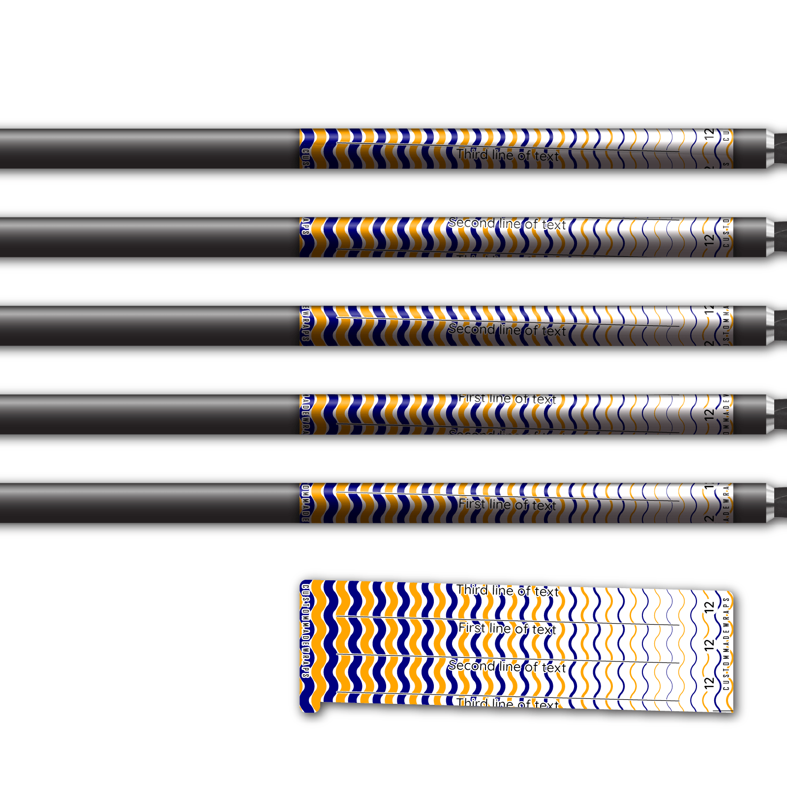 Alternative view of Spin Elite - Wave Stripes Navy Orange