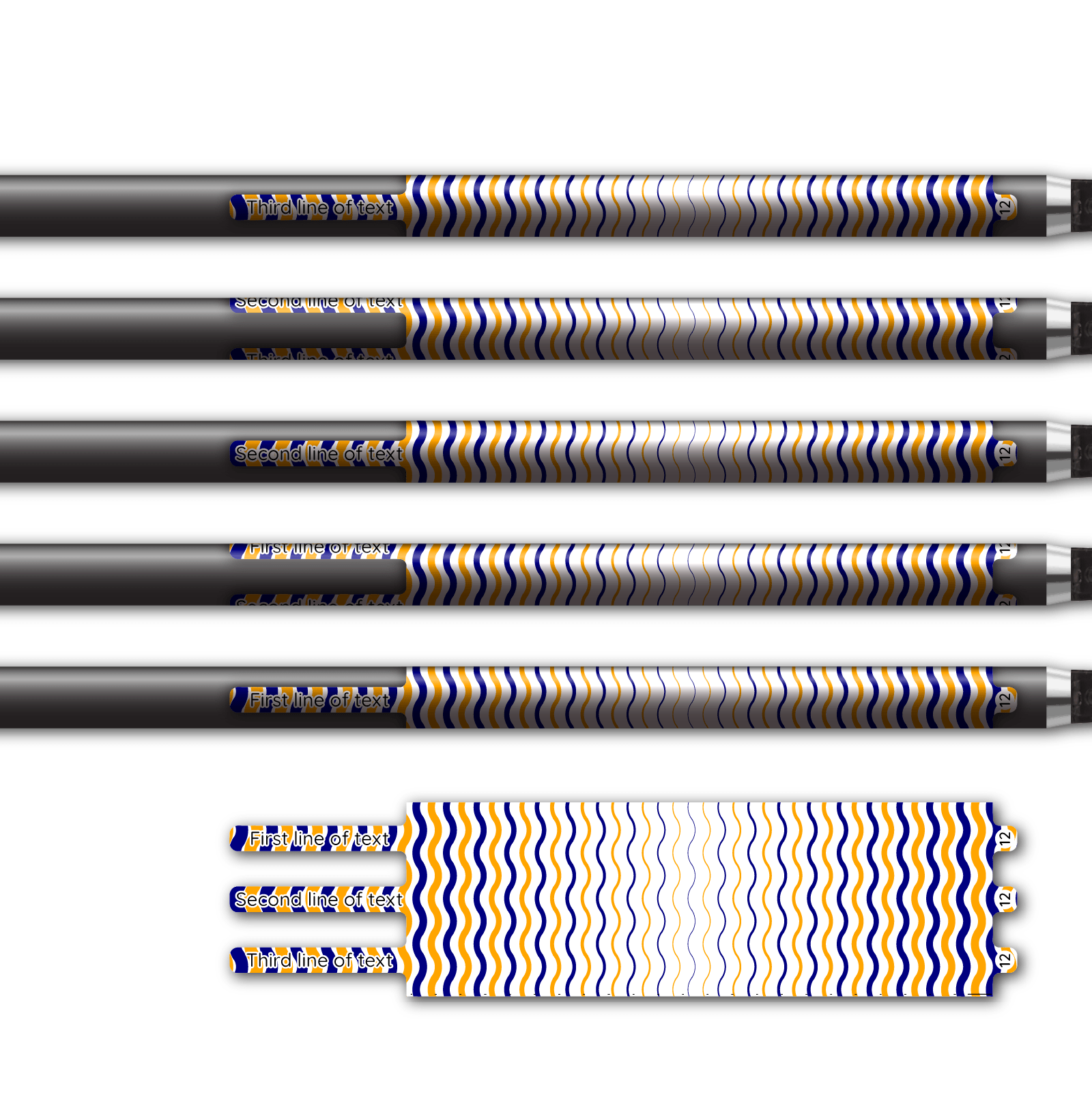 Alternative view of Ultralight - Wave Stripes Navy Orange