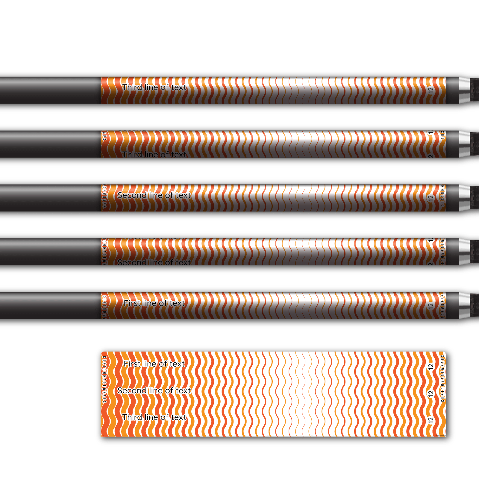 Alternative view of Regular - Wave Stripes Orange