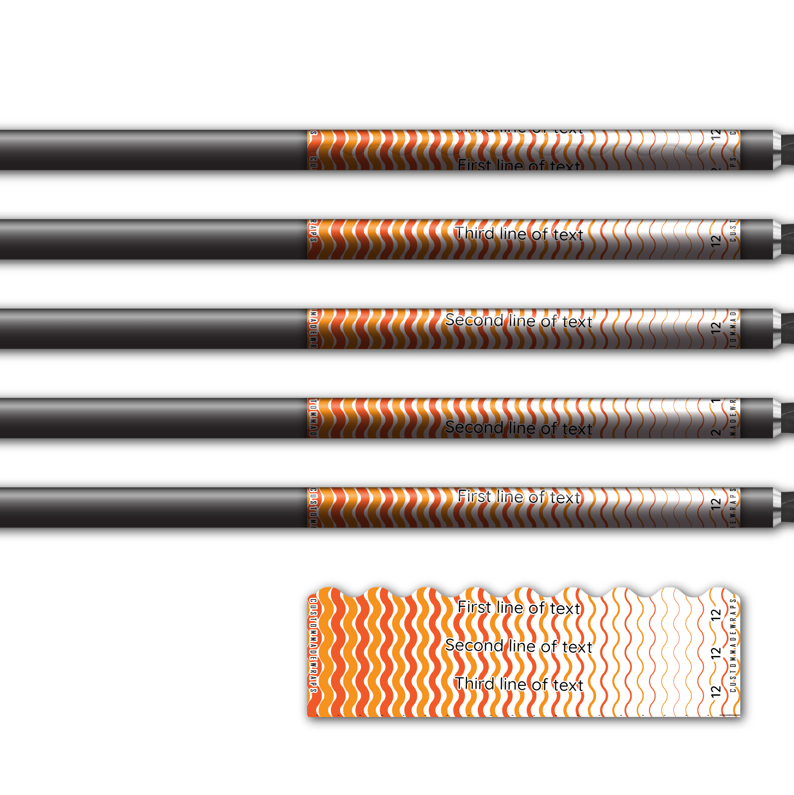 Alternative view of Shorty - Wave Stripes Orange
