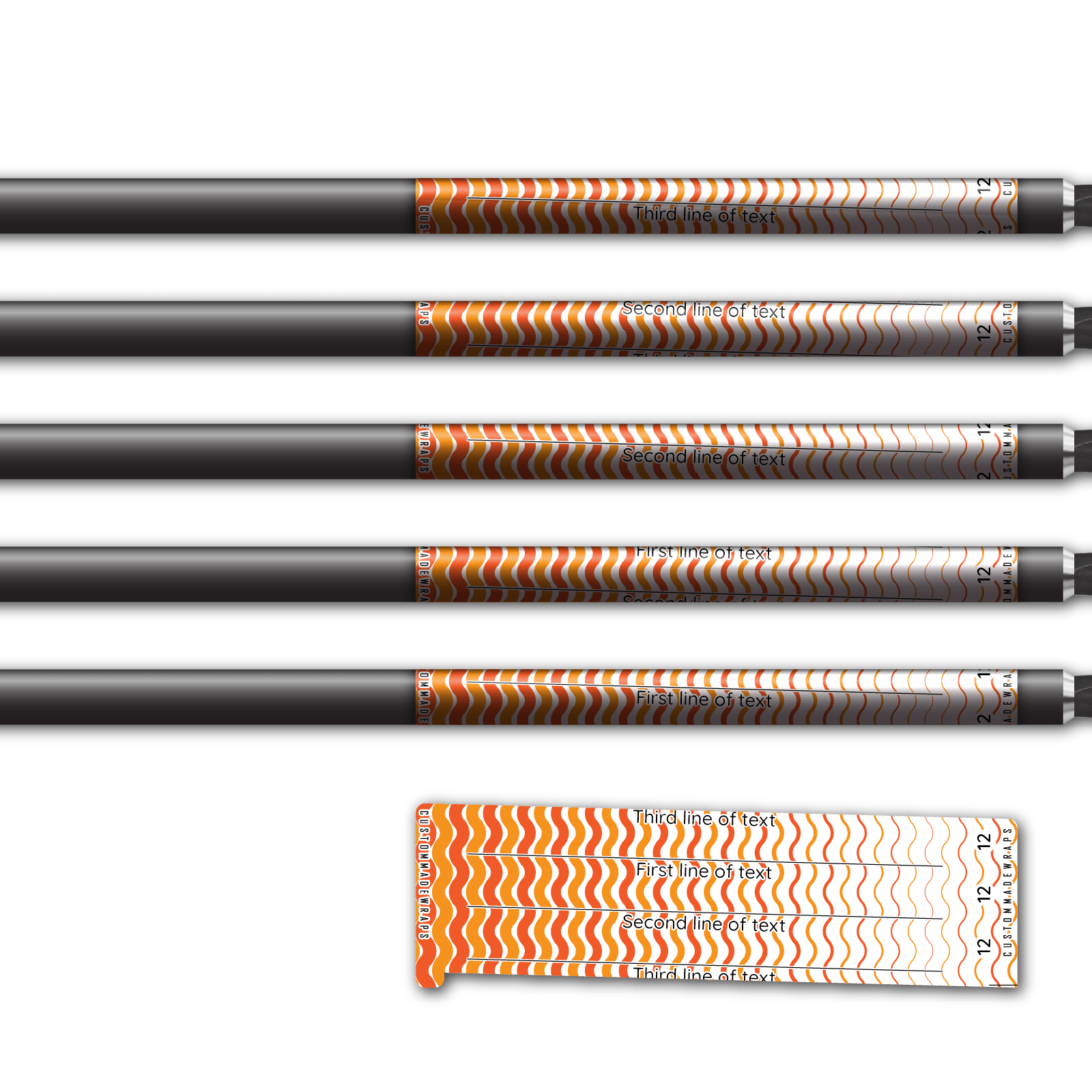 Alternative view of Spin Elite - Wave Stripes Orange