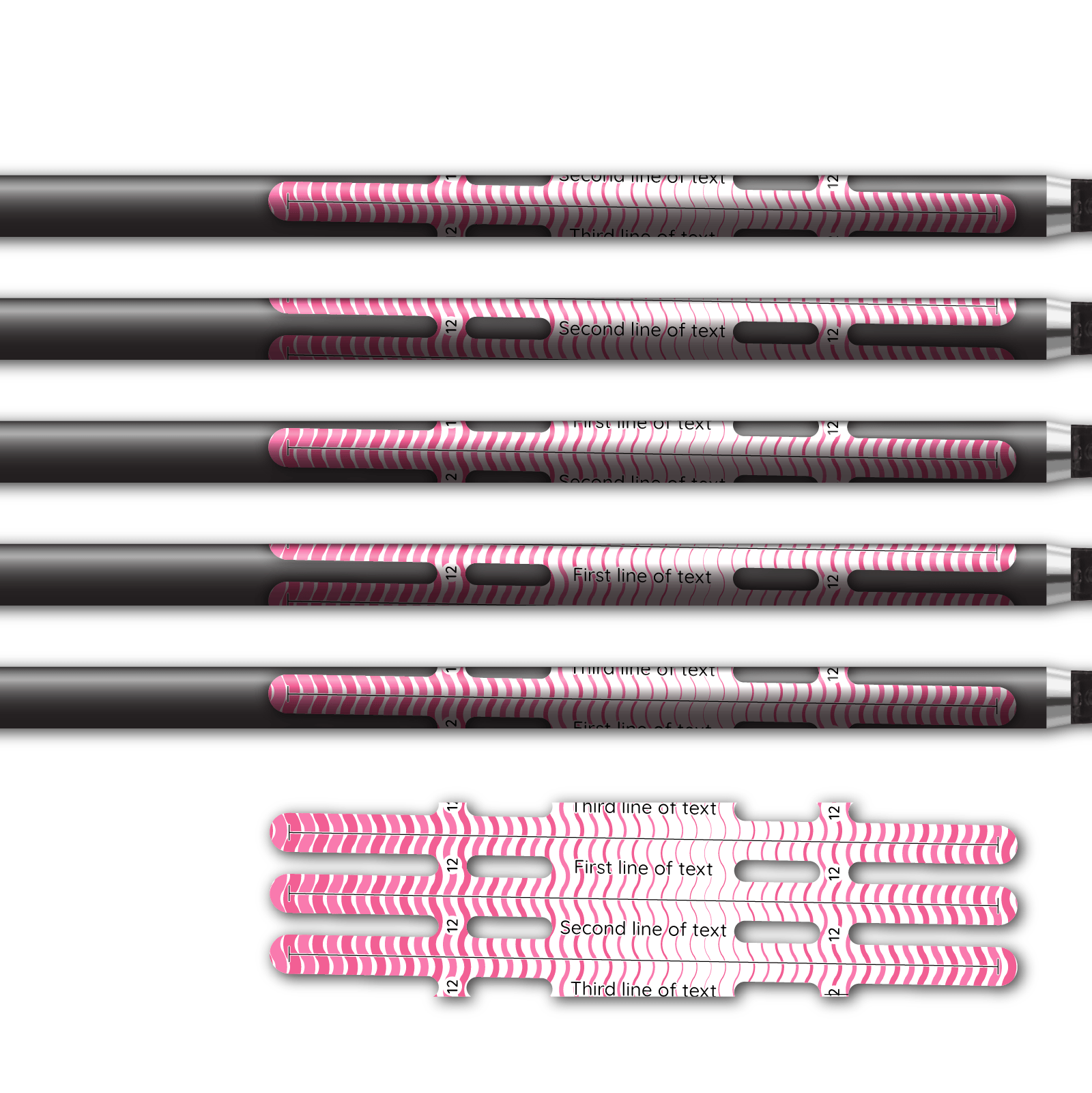 Alternative view of Vortex - Wave Stripes Pink