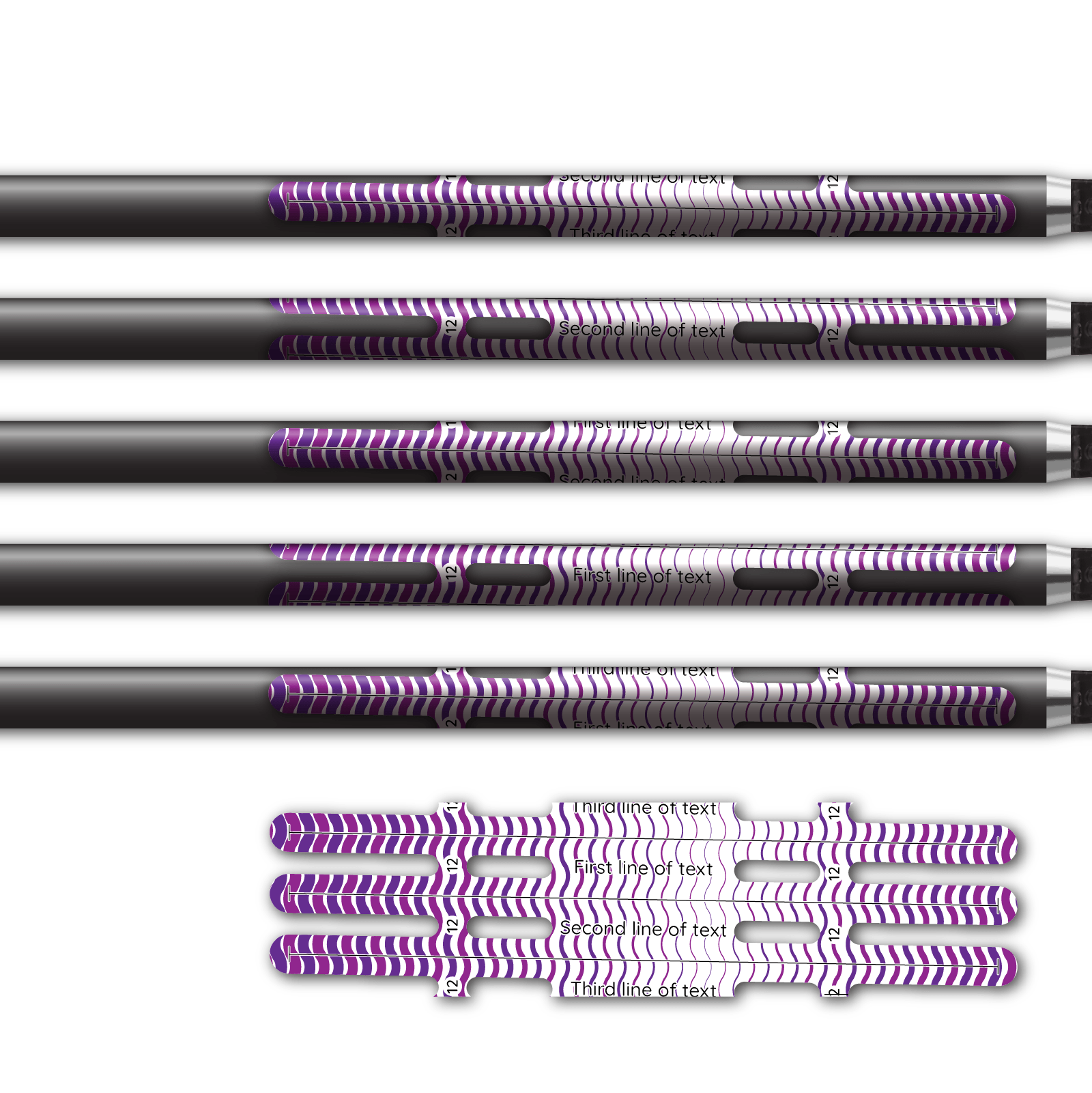 Alternative view of Vortex - Wave Stripes Purple
