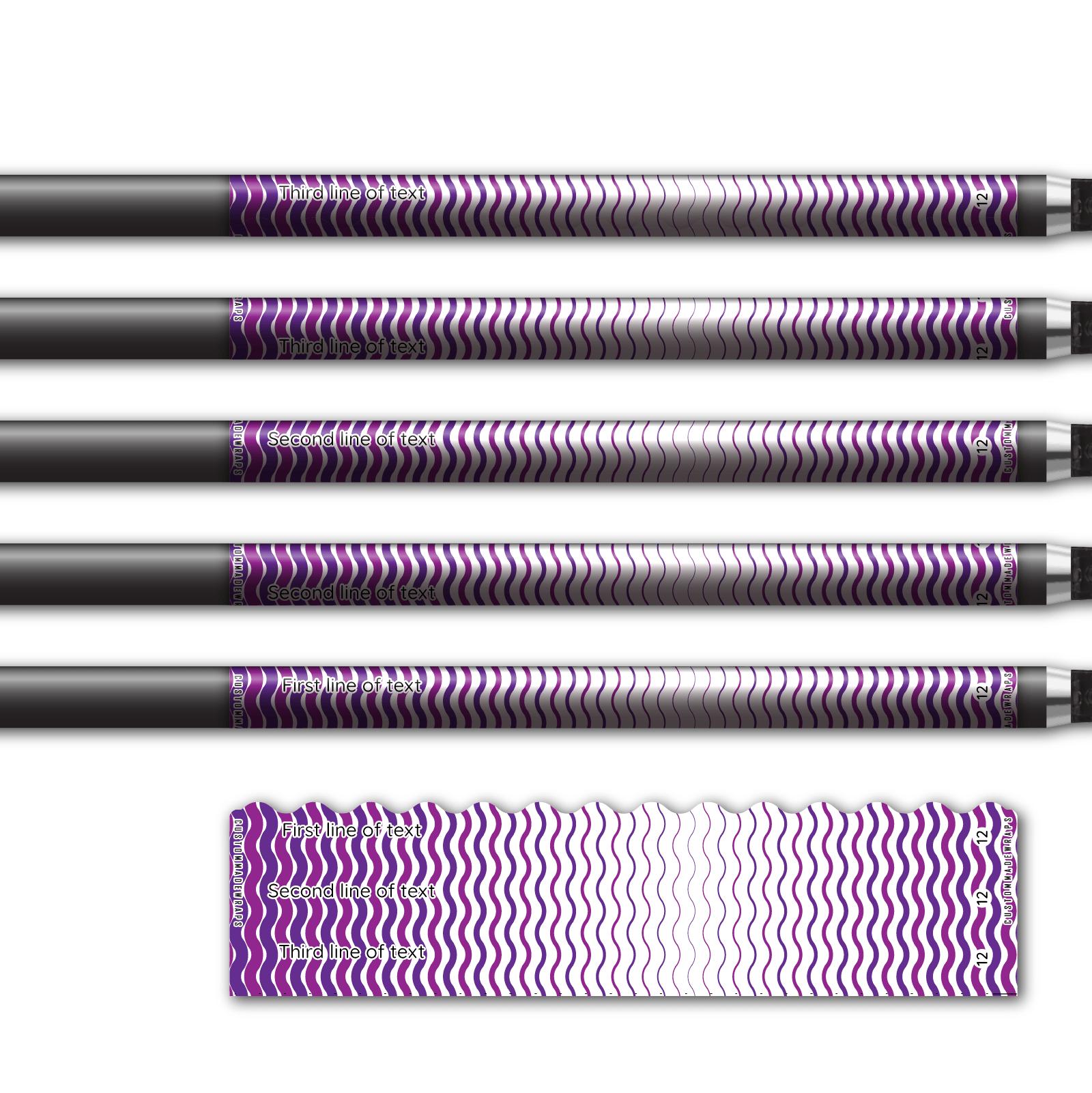 Alternative view of Wave Edge - Wave Stripes Purple