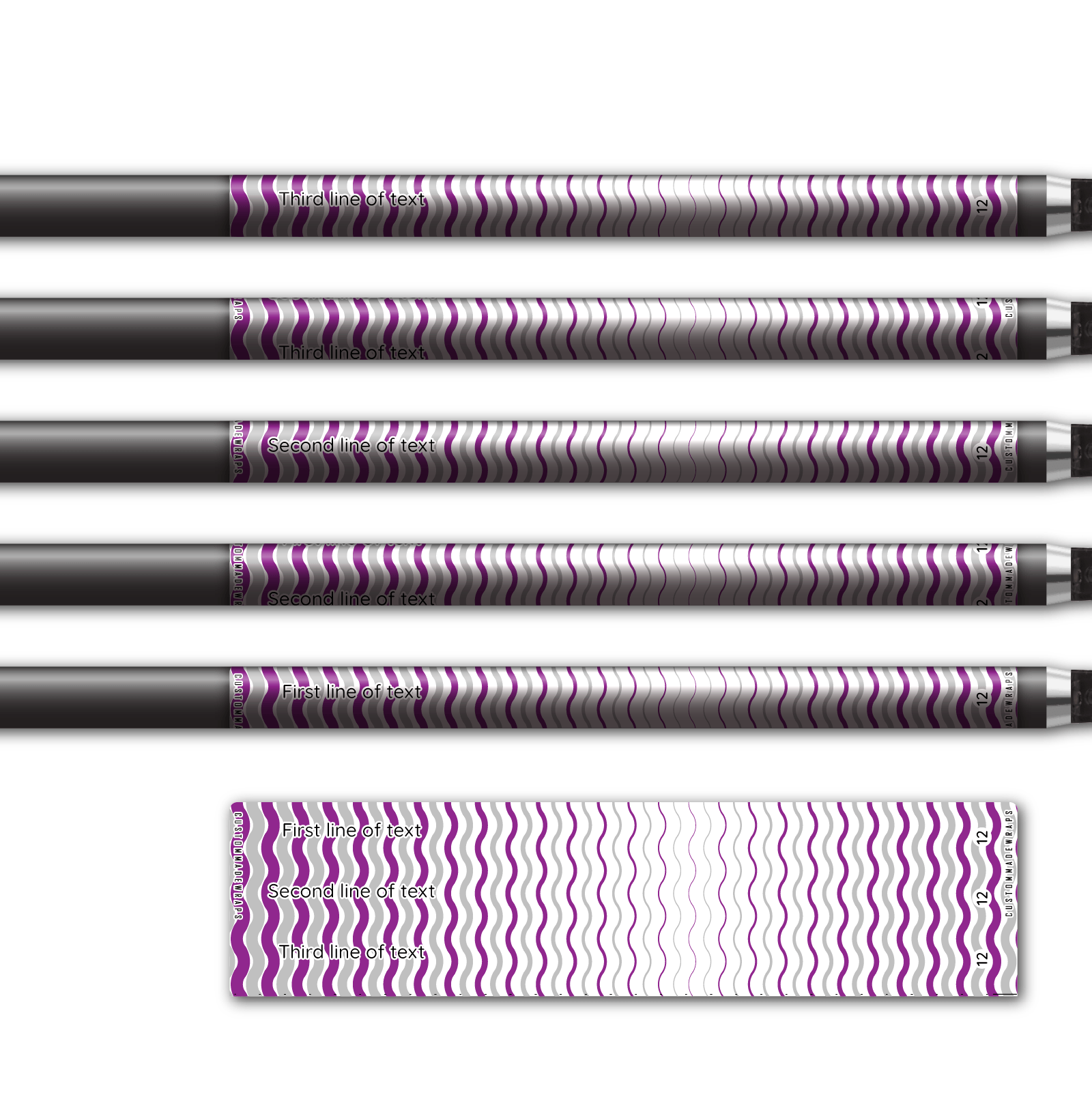 Alternative view of Regular - Wave Stripes Purple Silver