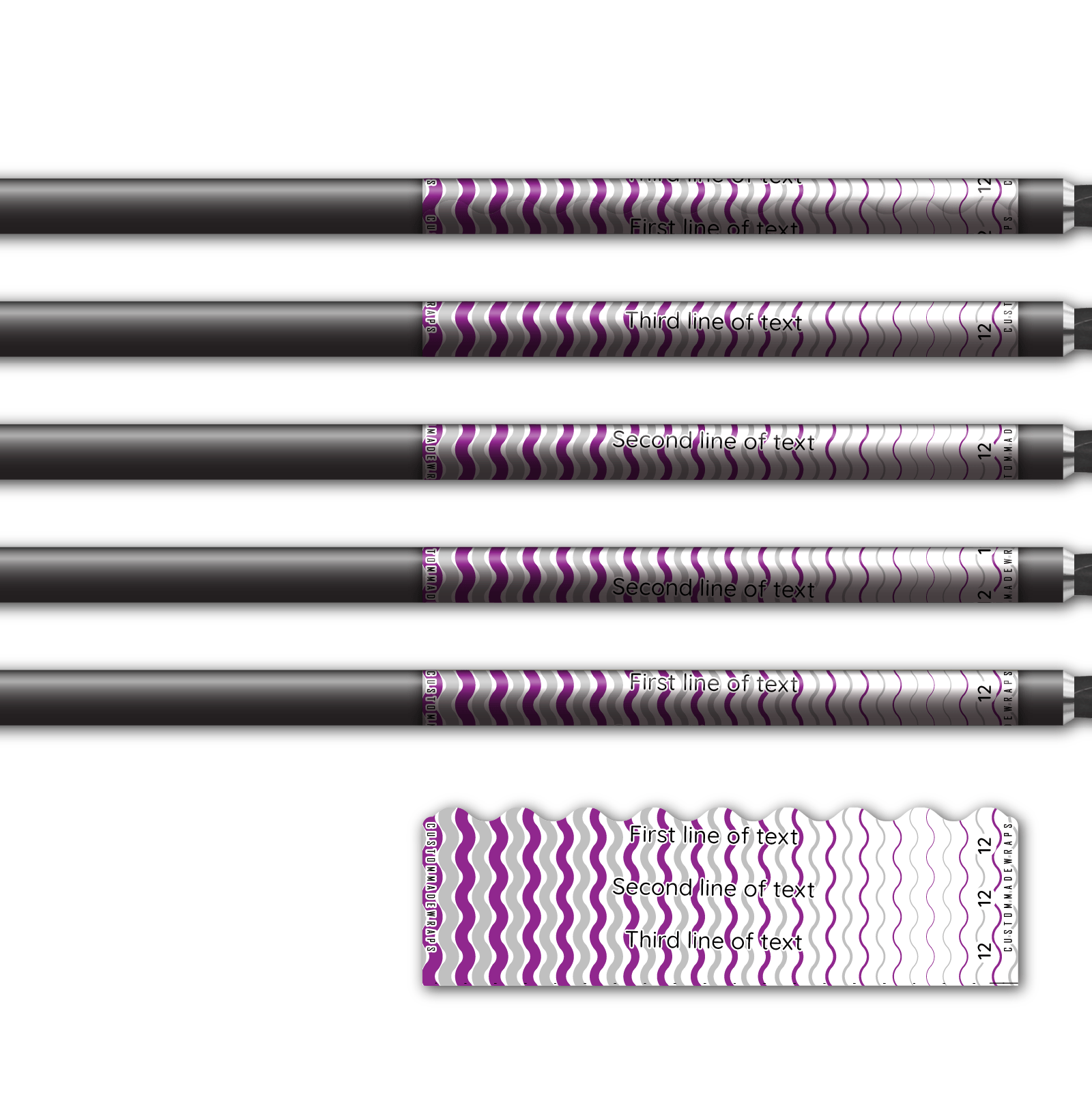 Alternative view of Shorty - Wave Stripes Purple Silver