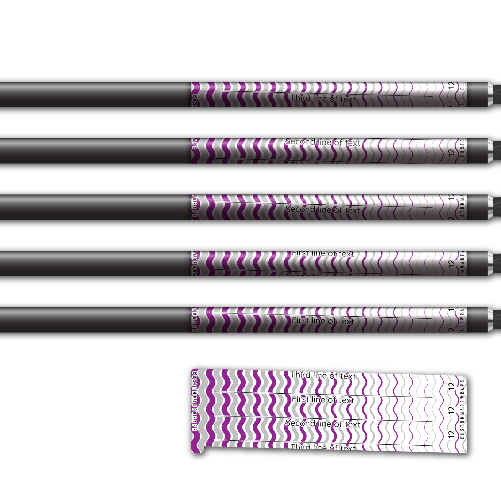 Alternative view of Spin Elite - Wave Stripes Purple Silver