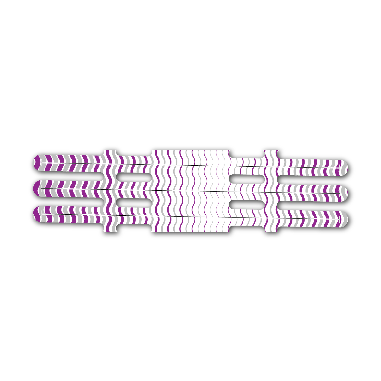 Vortex - Wave Stripes Purple Silver