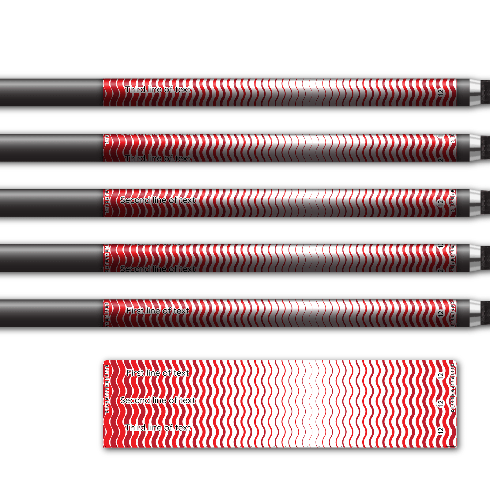 Alternative view of Regular - Wave Stripes Red