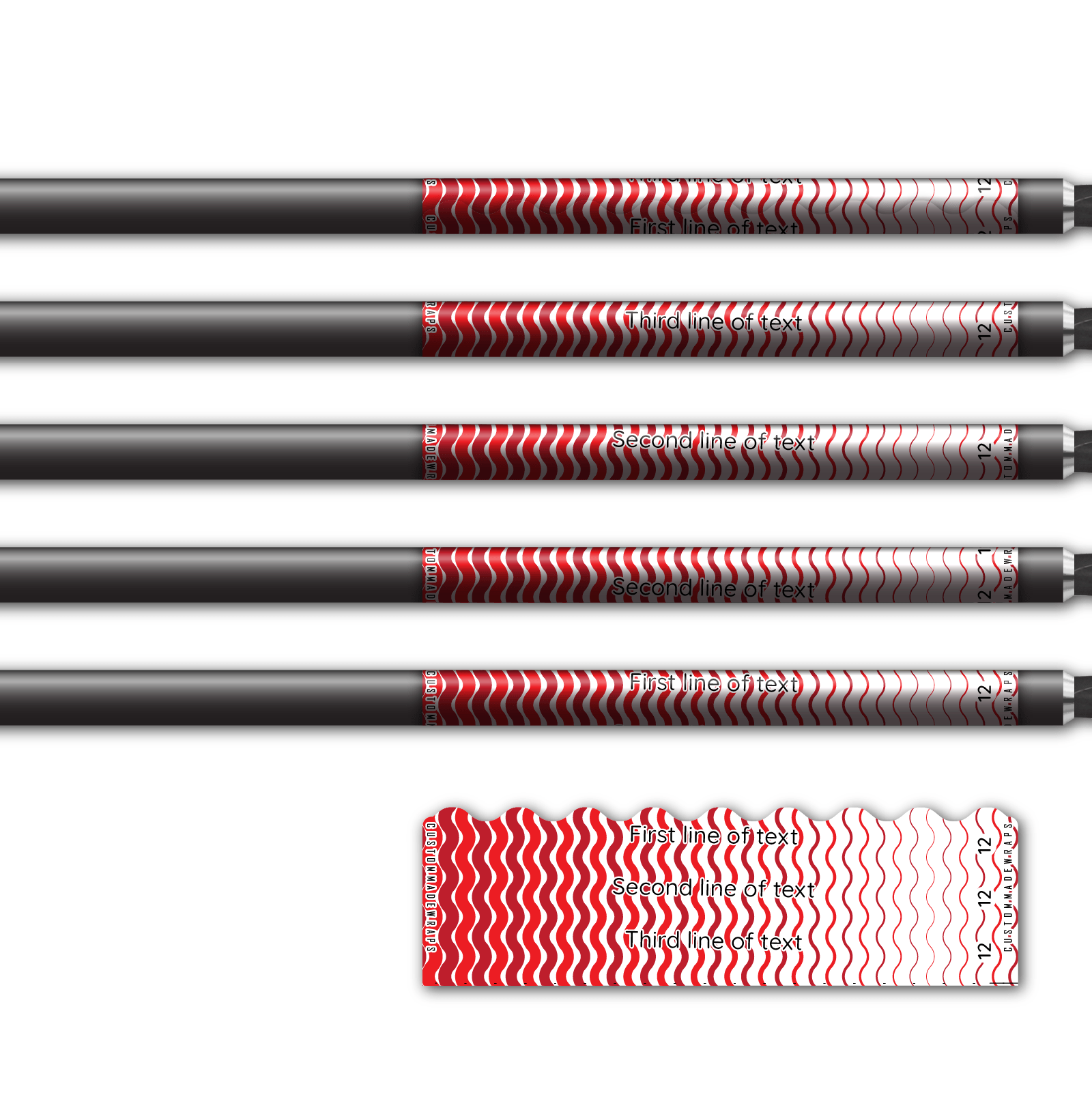 Alternative view of Shorty - Wave Stripes Red