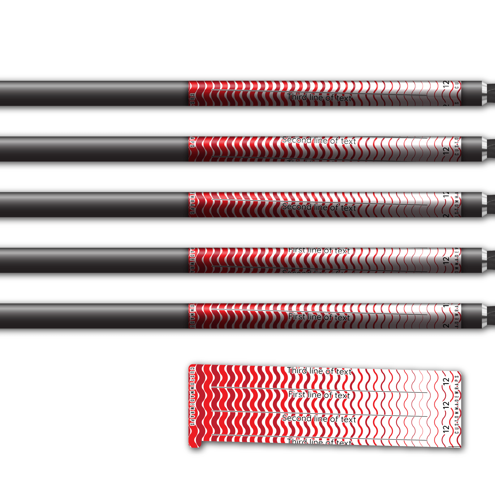 Alternative view of Spin Elite - Wave Stripes Red