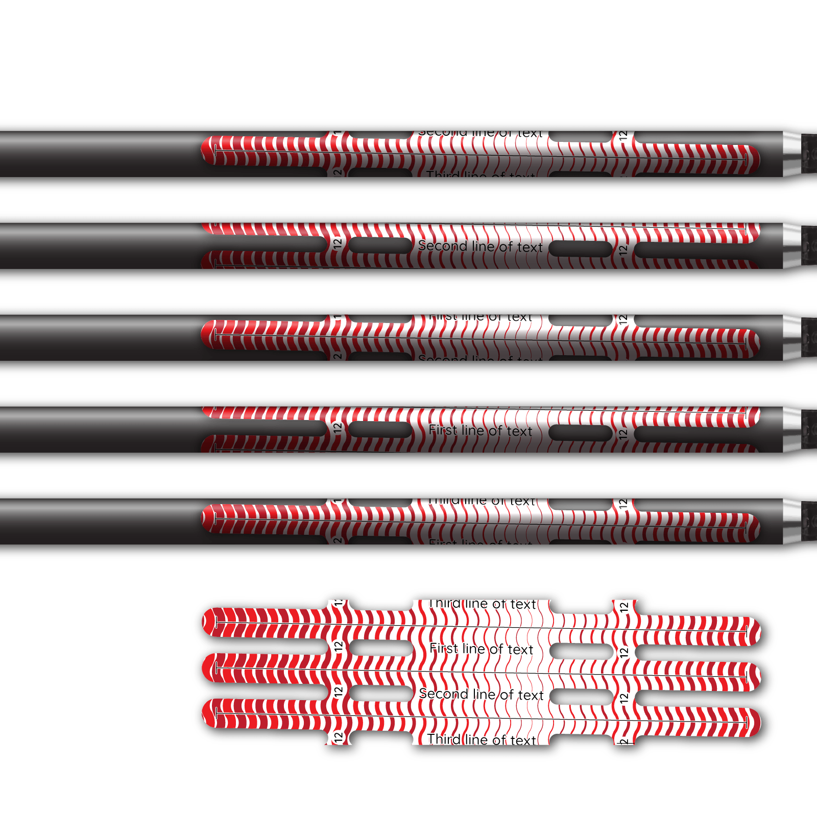 Alternative view of Vortex - Wave Stripes Red
