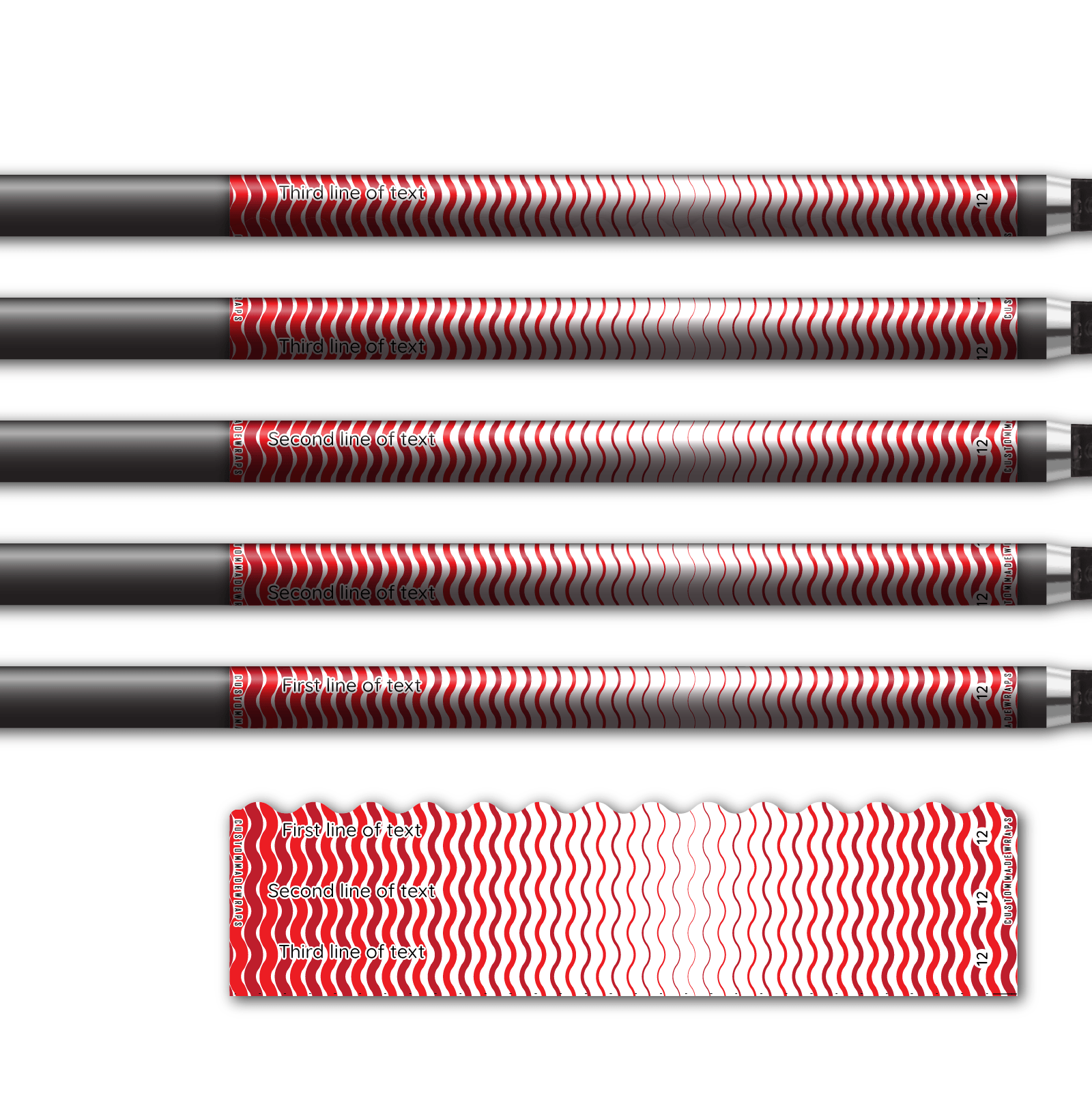 Alternative view of Wave Edge - Wave Stripes Red