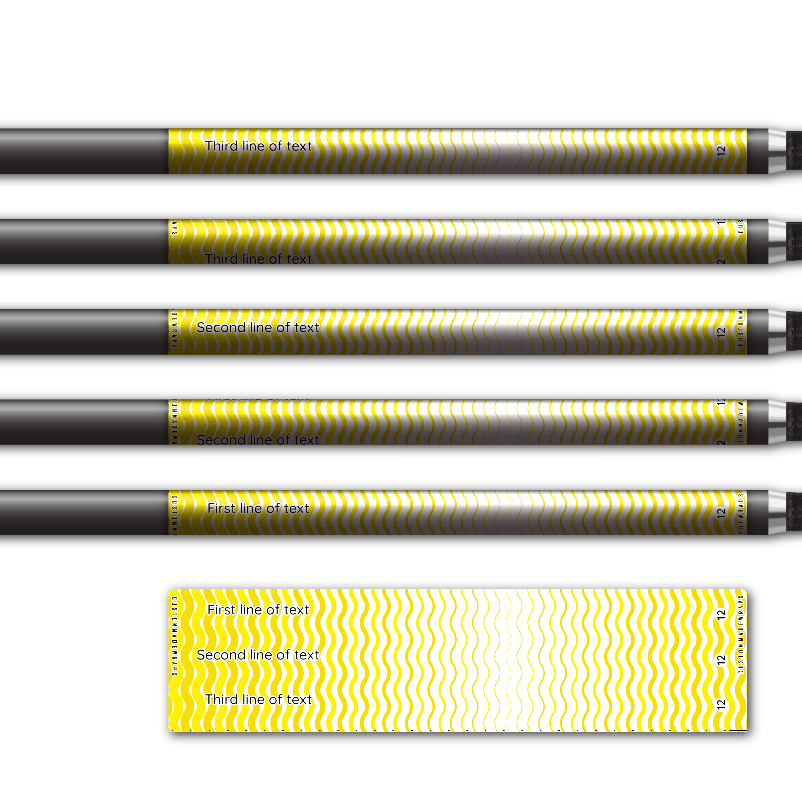 Alternative view of Regular - Wave Stripes Yellow