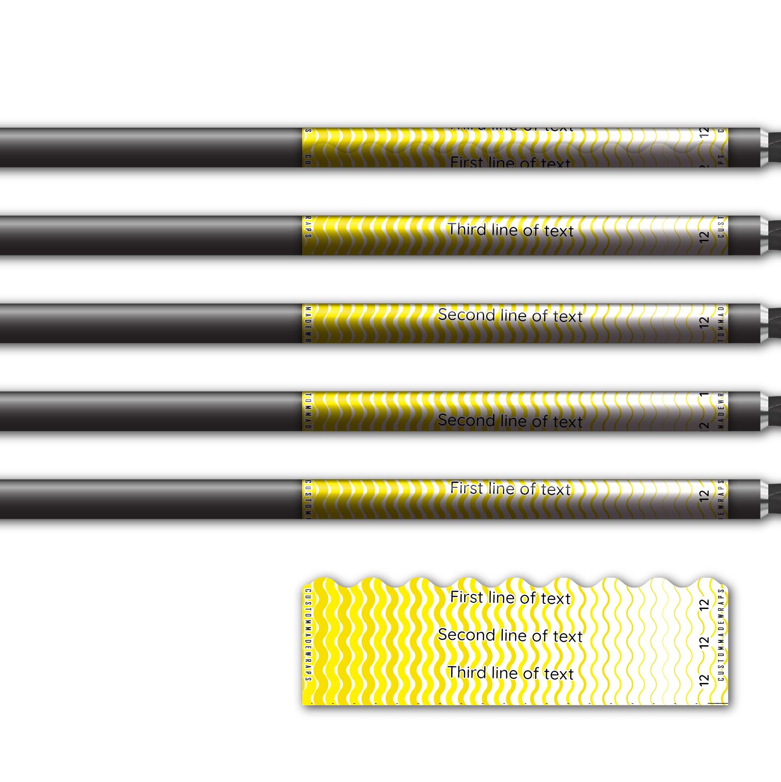 Alternative view of Shorty - Wave Stripes Yellow