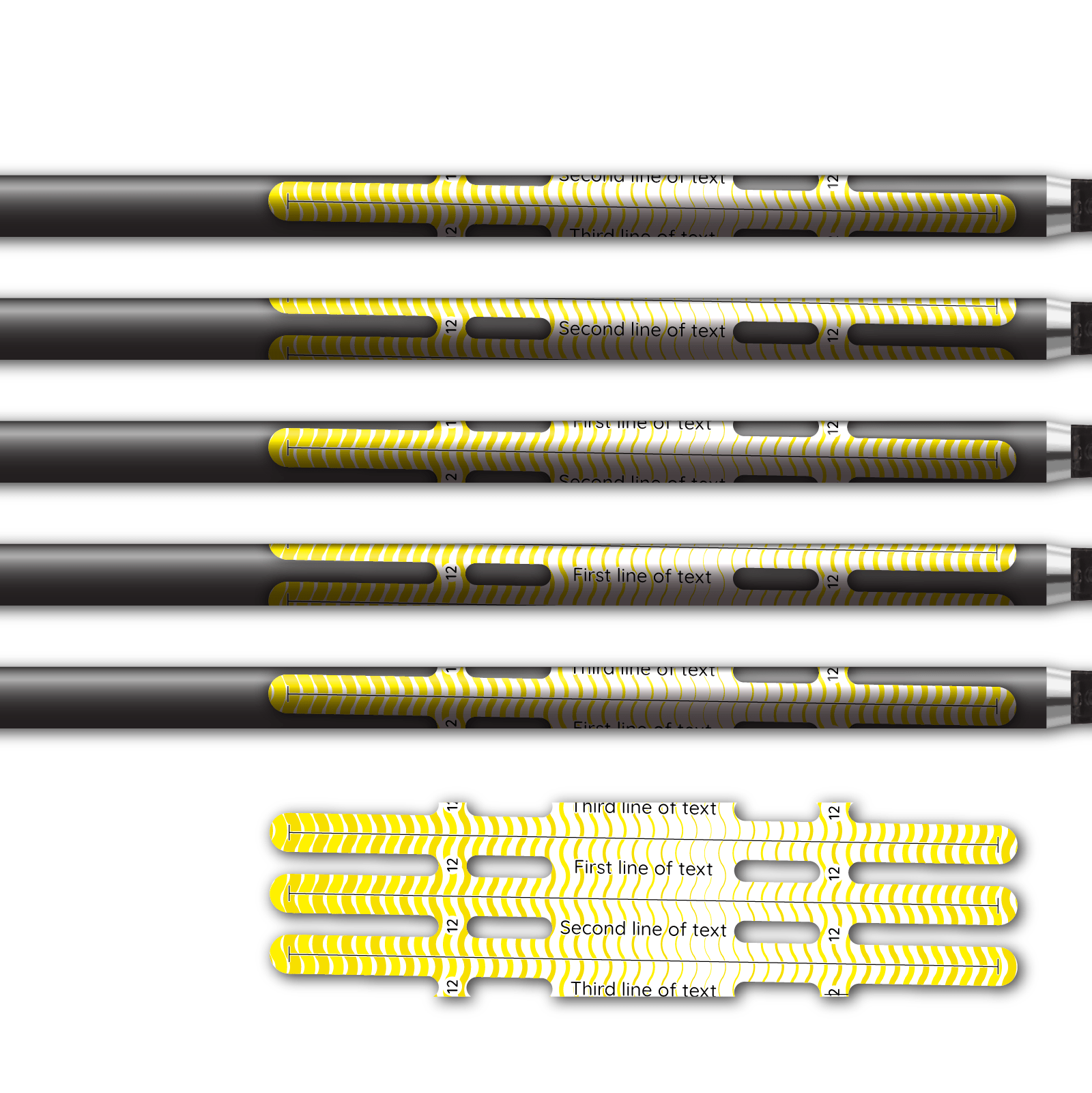 Alternative view of Vortex - Wave Stripes Yellow
