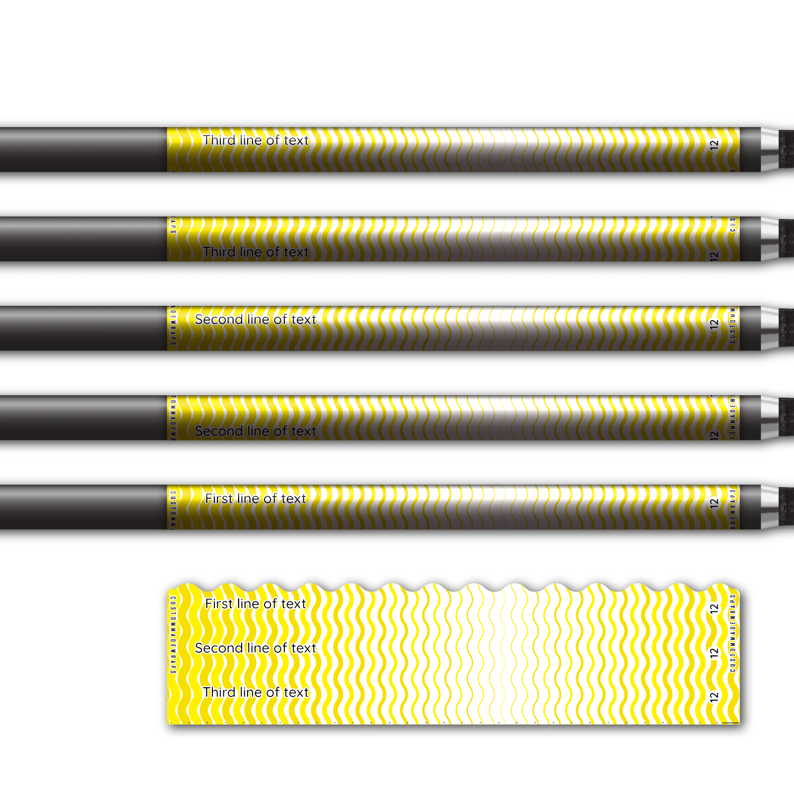 Alternative view of Wave Edge - Wave Stripes Yellow