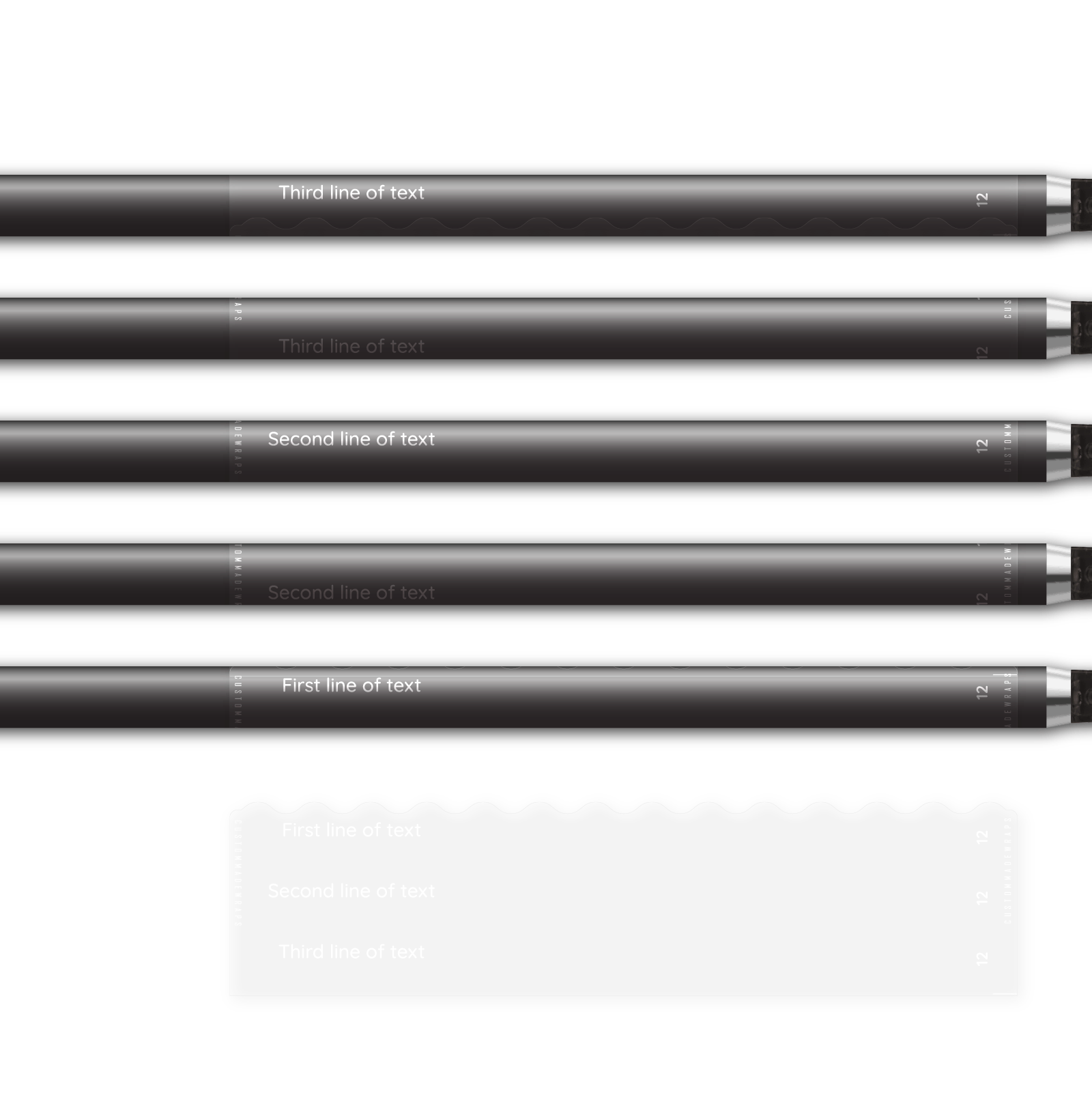 Alternative view of Wave Edge - Matt Clear (for dark colored shafts)